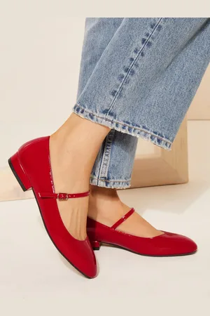 Friends Like These Round Toe Mary Jane Faux Leather Patent Ballerinaseu38