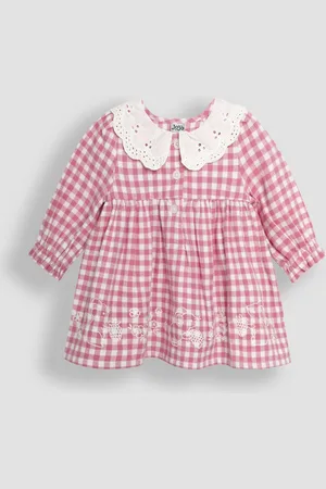 JoJo Maman Bébé Gingham Baby Dress & Tights Set3 - 6 måneder (62 - 68cm)
