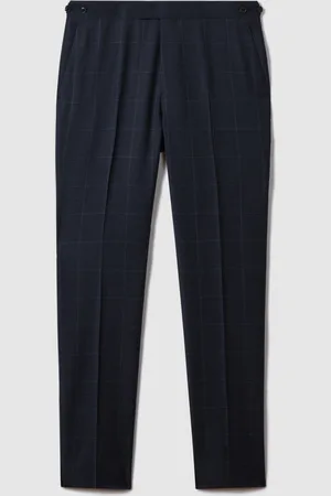 Reiss Klink Wool Check Adjuster Slim Fit Trousers34