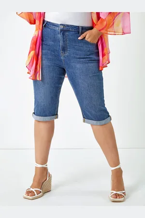 Roman Stretch Knee Length Denim Shorts48