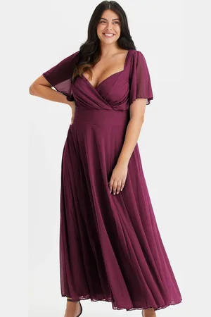 Scarlett & Jo Kemi Bolero Wrap Bodice Mesh Maxi Gown48