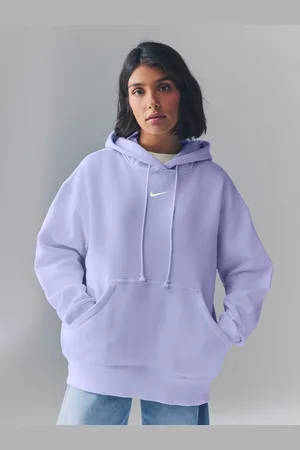 Nike Oversized Sportstøj Phoenix Fleece Mini Swoosh Pullover Hættetrøjelarge