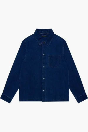 French Connection 100% Cotton Chest Pocket Long Sleeve Button Up Denim OvershirtX-Large
