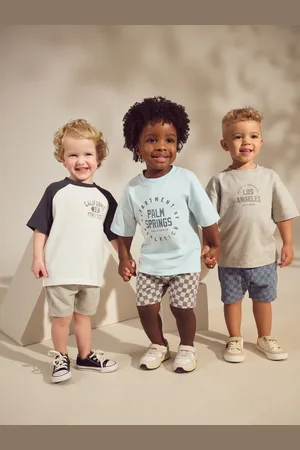 Next 100% Bomuld Kortærmet T-shirt & Shorts Sæt 3 Pakke (3mdr.-7år)104110cm
