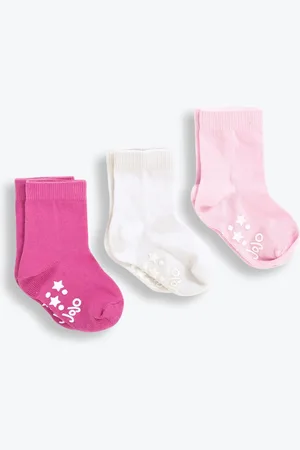 JoJo Maman Bébé 3-Pakke Short Cotton Sokker4 - 6 år (104 - 116cm)