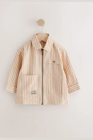 Next Overshirt Zip Through Hooded Stripe Shirt (3mths-7yrs)8086cm