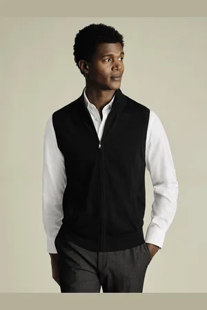 Charles Tyrwhitt Pure Merino Zip GiletX-Large