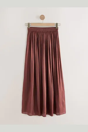 Next Glossy Satin Metallisk Midi Nederdele38høj