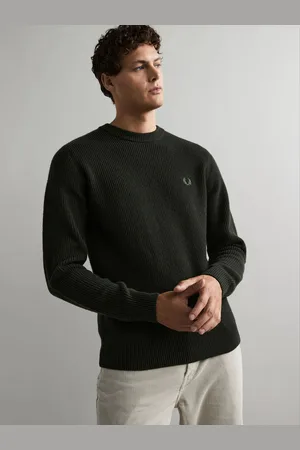 Fred Perry Green Lambswool JumperL