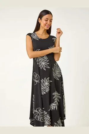 Roman Floral Hanky Hem Maxi Dress44