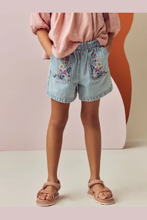 Next 100% Cotton Floral Stripe Shorts (3-16yrs)146152cm