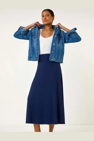 Roman A-Line Pull On Stretch Skirt38