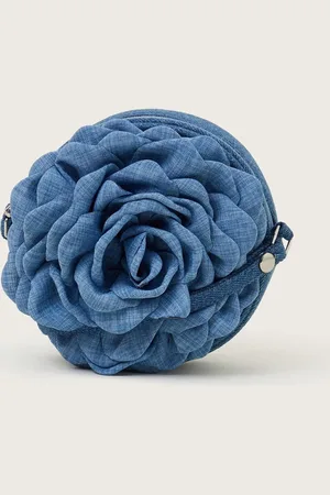 Monsoon Round Denim Flower Bagen