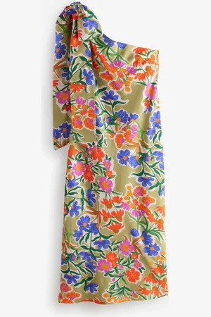 Laura Ashley Honeybourne Blomster Tryk One Shoulder Midaxi Kjole44