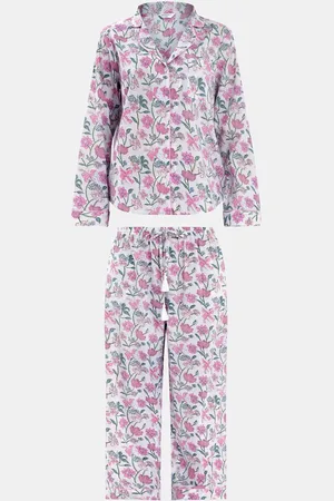 Accessorize Jasmine Print 100% Cotton Long Pyjamas Setsmall