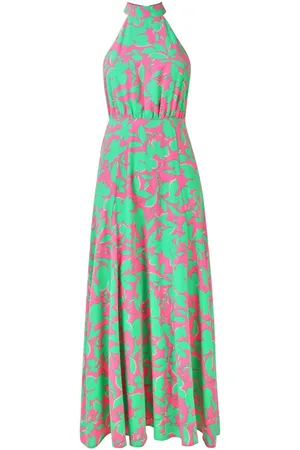 Joe Browns Flattering Abstract Floral Print Halterneck Maxi Dress42