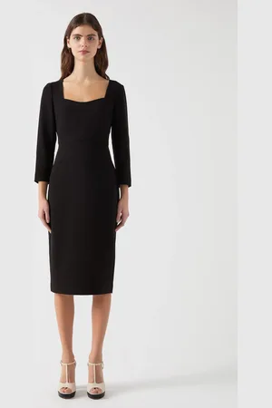 LK Bennett Altyn Crepe Shaped Seam Fitted Crepe Dress40