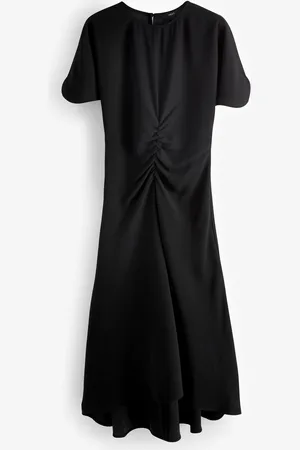 Next Kortærmet Ruched Midi Kjole46 Høj
