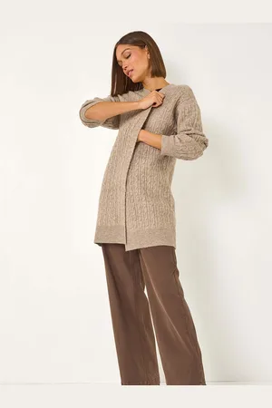 Roman Cable Knit Longline Cardigan42