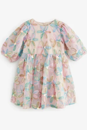 Next Embellished Puff Sleeve Dress (3-16yrs)16 år (176cm)