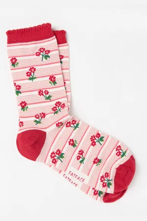 Fat Face FatFace Stripe Floral SocksEn