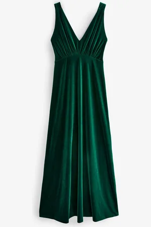 Next V-Neck Velvet Maxi Dress34