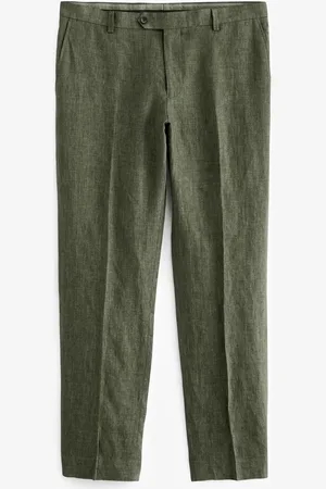 Next Slim Fit Signature Leomaster Italiensk 100% Hør Stof Jakkesæt Bukser34s