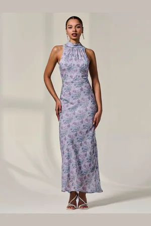 Jolie Moi Chiffon Halter Neck Maxi Dress46