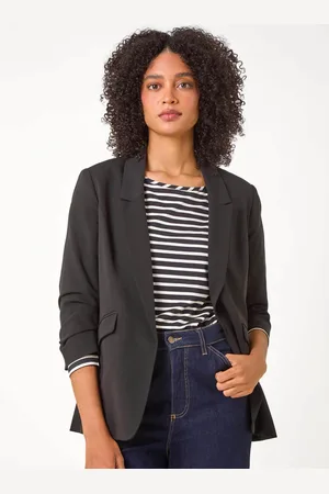 Roman Ruched Sleeve Stretch Blazer40