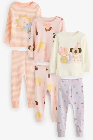 Next 3 Pack 100% Cotton Long Sleeve Snuggle Pyjamas (9mths-16yrs)2 - 3 år (92 - 98cm)