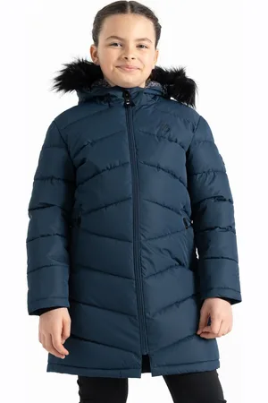 Dare 2B Girls Striking III Hooded Long Line Jacket5 - 6 år (110 - 116cm)