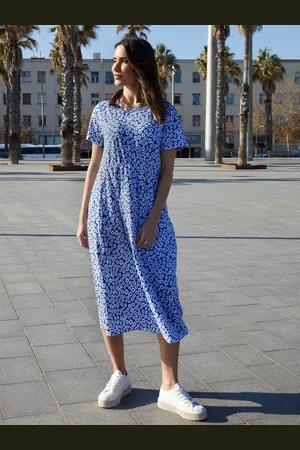 Threadbare 100% Bomuld Smock Style Midi Kjole40