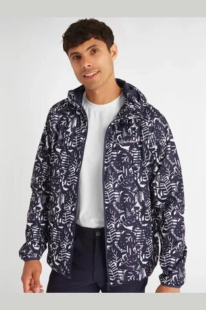 Calvin Klein Printed Windbreaker Blue JacketS
