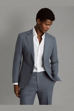 Reiss Kin Enkeltradet Hør Jakkesæt Blazer Slim Fit 50