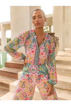Love & Roses V & A I Langærmet Bluse med rynket hals40