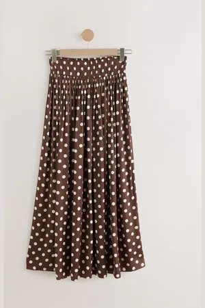 Next Glossy Satin Polka Dot Maxi Skirt
