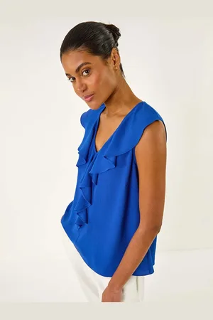 Roman Ruffle V-Neck Vest Blouse44