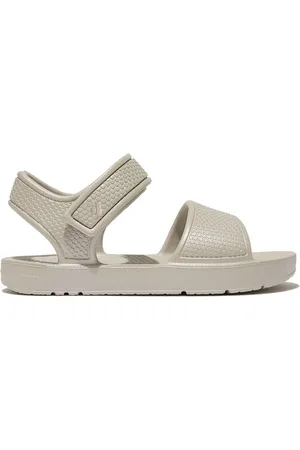 FitFlop Kids Toddler Silver iqushion Shimmer Ergonomic Sandals