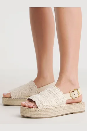 Simply Be Slingback Flatform Open Toe Espadrilles in Wide Fit