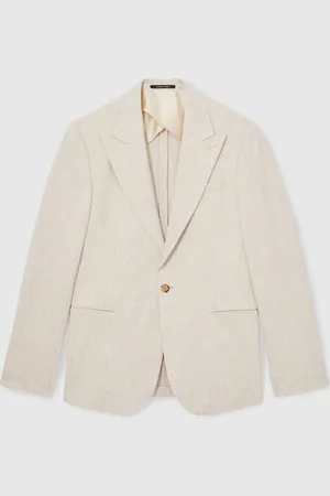 Reiss Kai Slim Fit Single Breasted Pinstripe Suit Blazer44r
