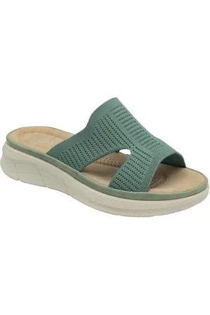 Dunlop Elasticated Mules Wedge Sandalseu38