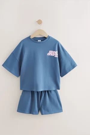 Next Slogan 100% Cotton T-Shirt And Short Set (3-16yrs)166168cm