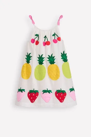 Boden Strappy Appliqué 100% Cotton Dress146152cm