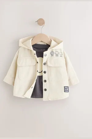 Next 100% Cotton Twill Hooded Overshirt and T-Shirt Set (3mths-7yrs)3 - 4 år (98 - 104cm)