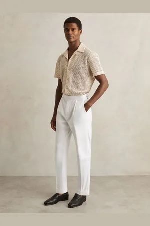 Reiss Cantwell Cotton Blend Tapered Trousers30r