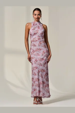 Jolie Moi Chiffon Halter Neck Maxi Dress38