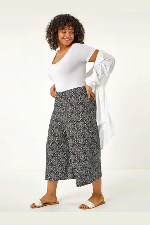 Roman Curve Abstract Print Culottes48