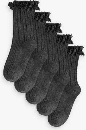 Clarks Girls Frill School Socks 5 Packuk125eu31