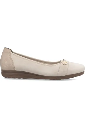 Rieker Womens Cream Slip-on Shoeseu40