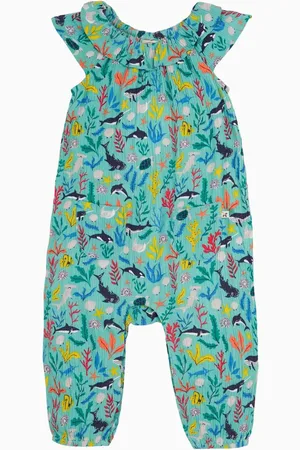 Frugi Blue Maris Playsuit Dungarees98104cm